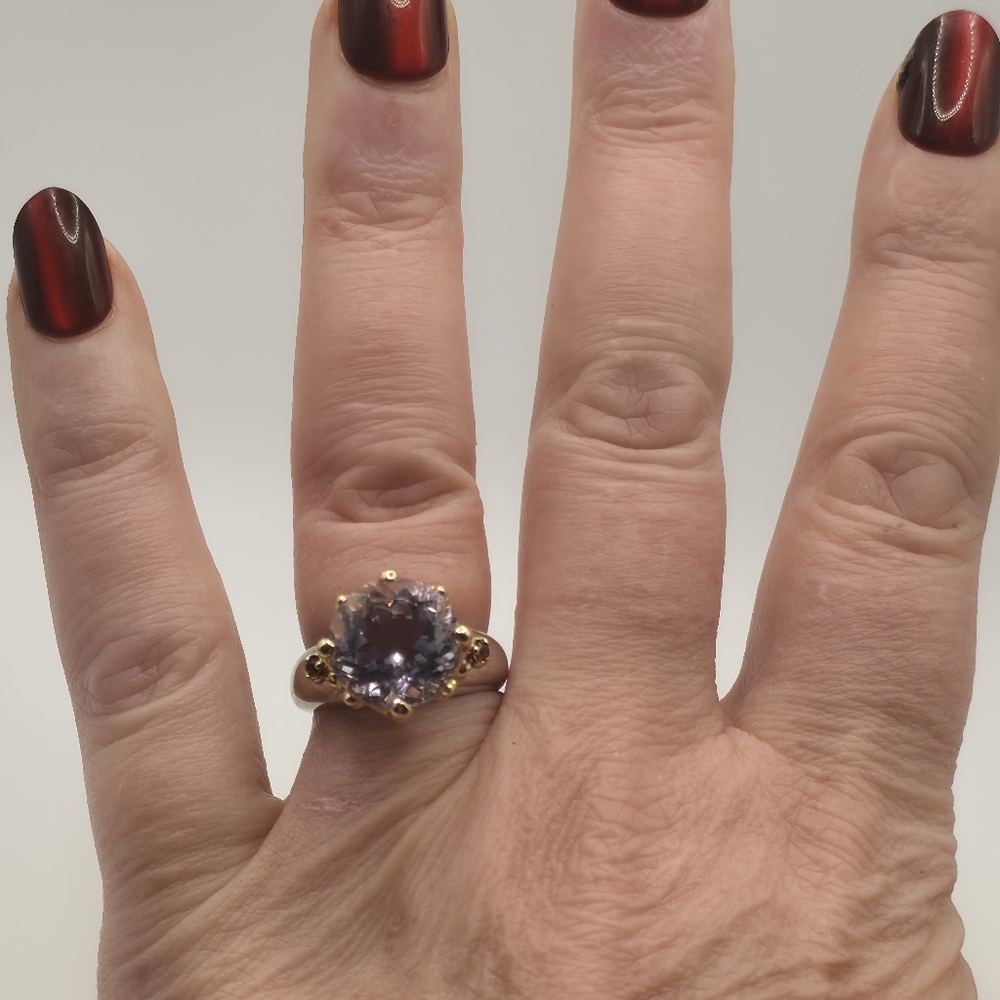 Victoria Wieck  Rose De France Amethyst And Garnet Ring - Picture 8 of 13